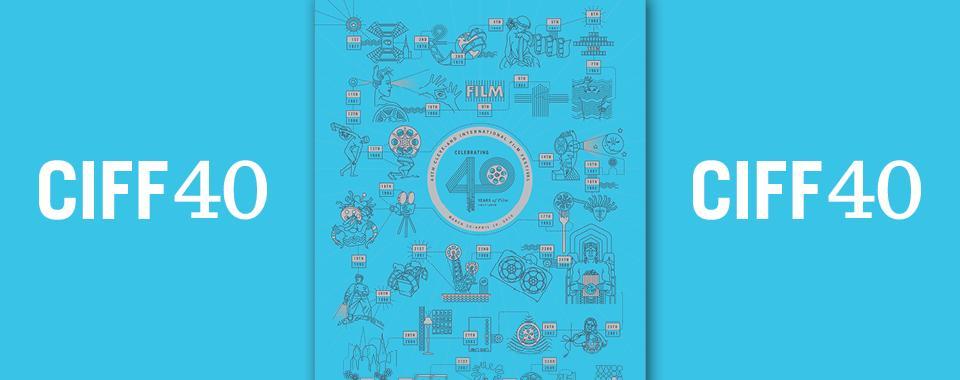 CIFF40 "40 Years of Film" Blue Poster